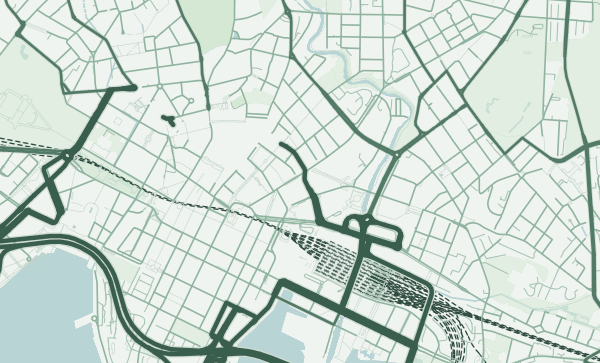 Oslo map in Forest style