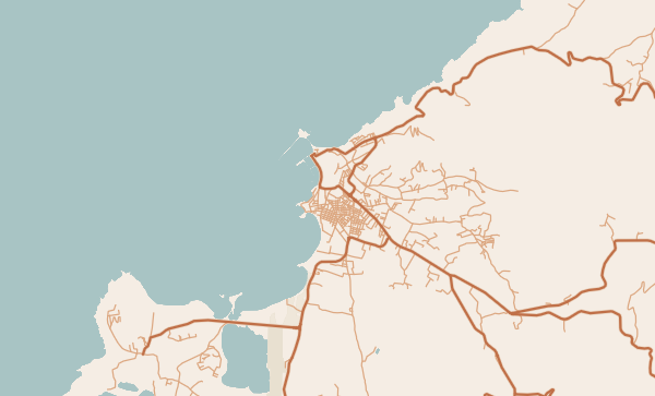 Naxos map in Terracotta style