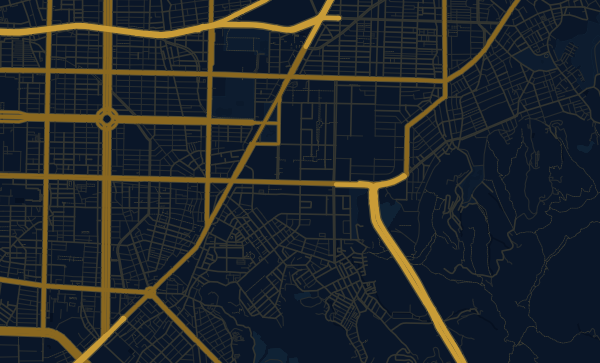 Taipei map in Midnight Blue style