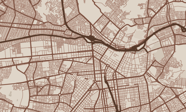 Lima map in Rustic style