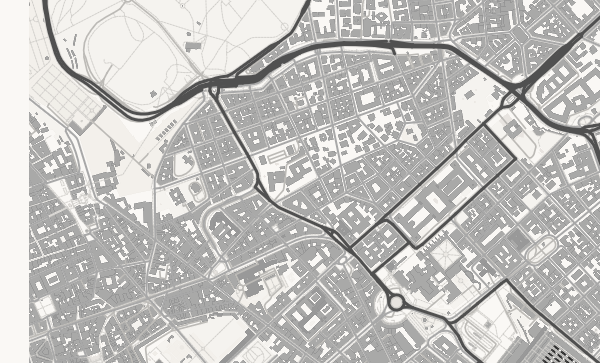 Rome map in Japanese Ink style