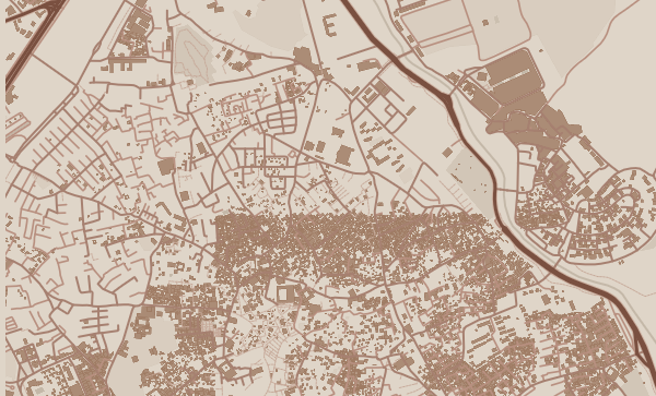 Marrakech map in Rustic style