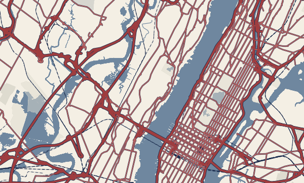 Americana map preview of New York, New York