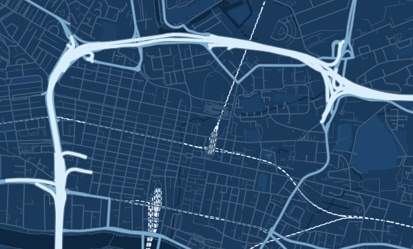 Glasgow map in Blueprint style