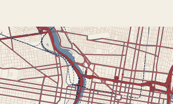 Americana map preview of Philadelphia, Pennsylvania