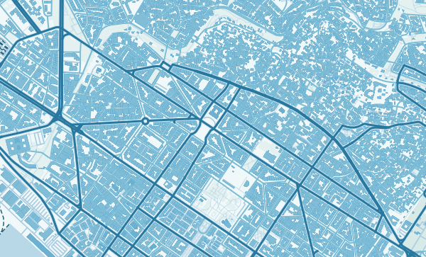 Thessaloniki map in Ocean style