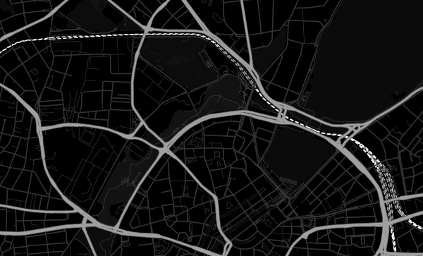 Hamburg map in Noir style