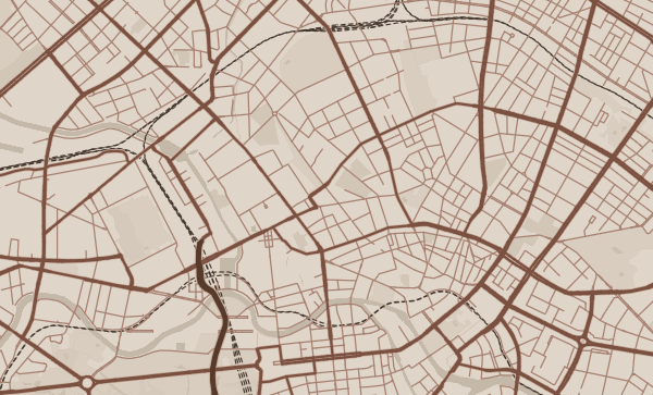 Berlin map in Rustic style