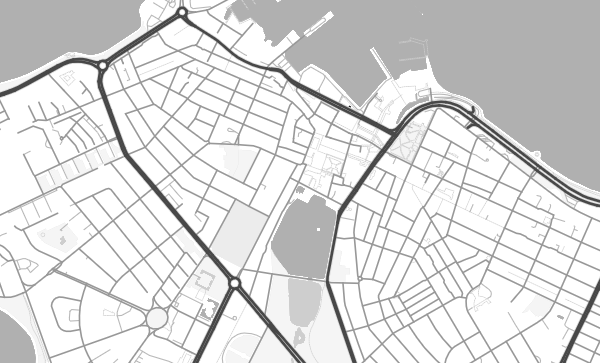Reykjavik map in Contrast style