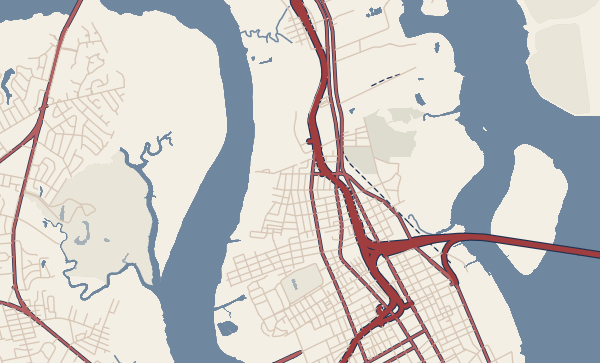 Americana map preview of Charleston, South Carolina