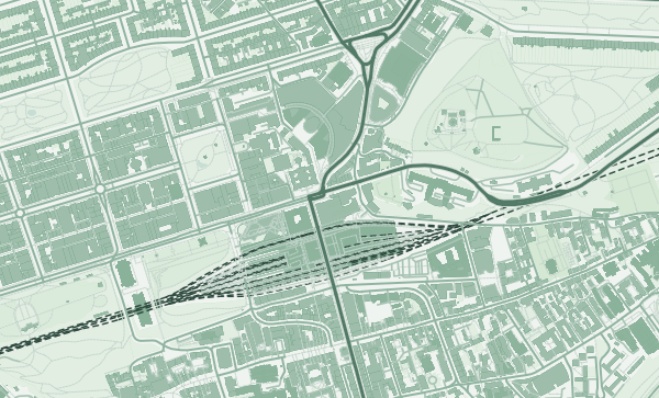 Edinburgh map in Forest style