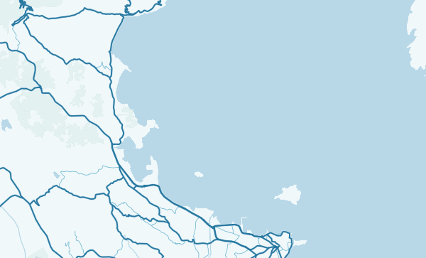 Corfu map in Ocean style