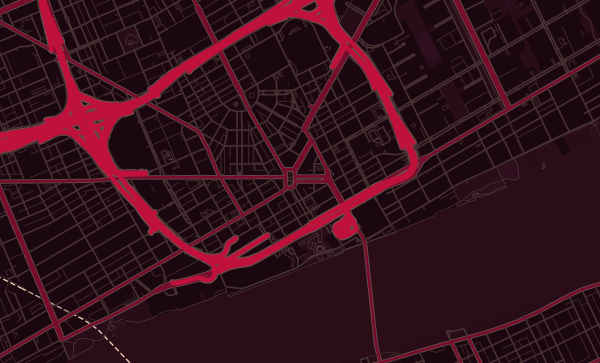 Detroit map in Ruby style