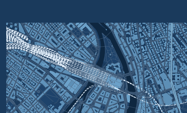 Zurich map in Blueprint style