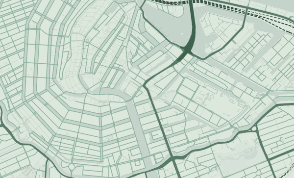 Amsterdam map in Sage style