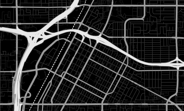 Las Vegas map in Noir style