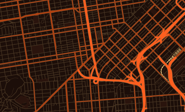 San Francisco map in Heatwave style