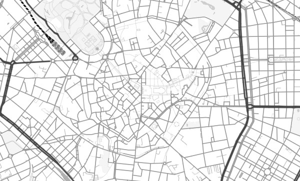 Milan map in Contrast style