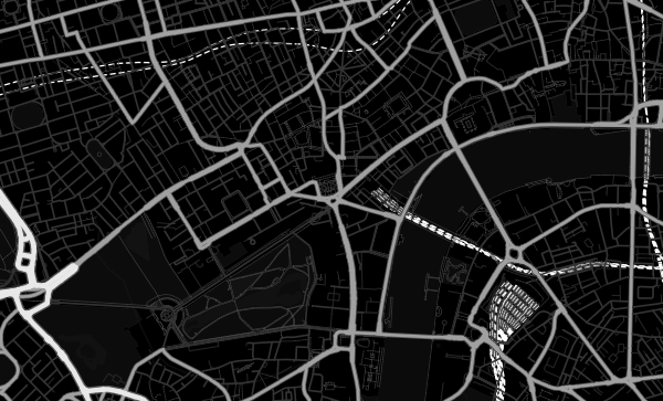 London map in Noir style