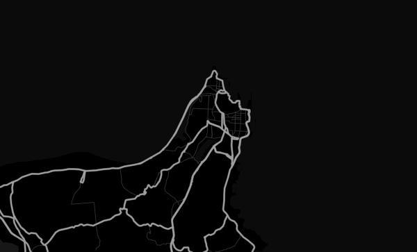 Rhodes map in Noir style