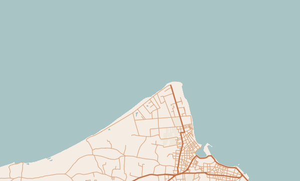 Kos map in Terracotta style