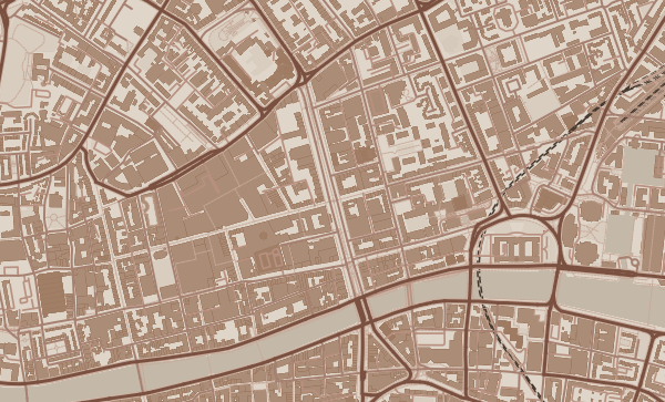 Dublin map in Rustic style
