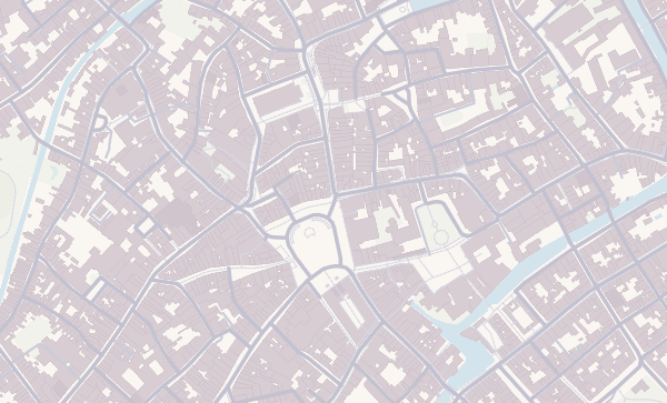 Bruges map in Pastel Dream style