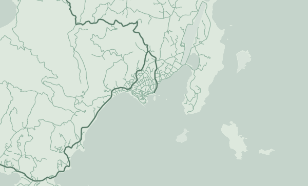 Skiathos map in Sage style