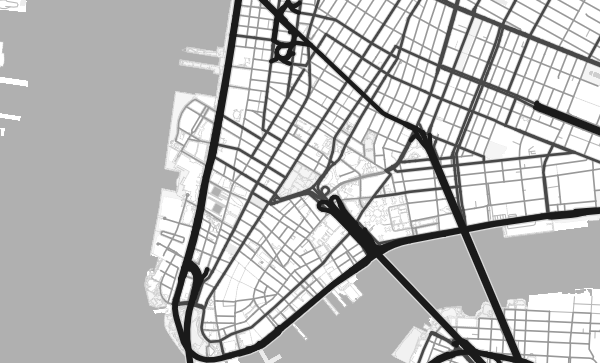New York map in Contrast style