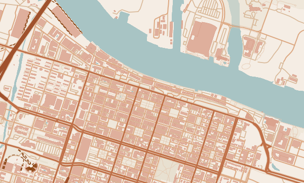 Savannah map in Terracotta style