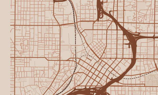 Atlanta map in Copper style