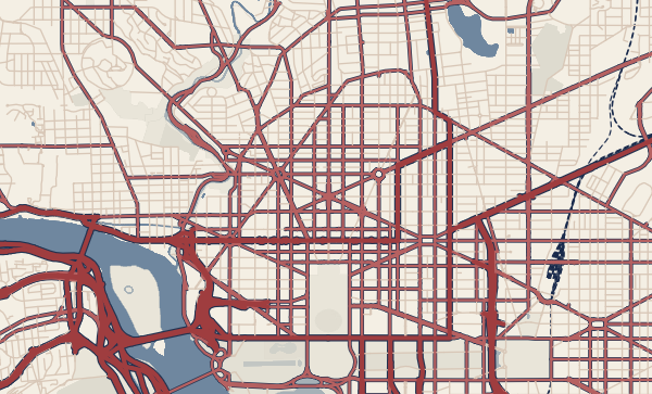 Americana map preview of Washington, DC