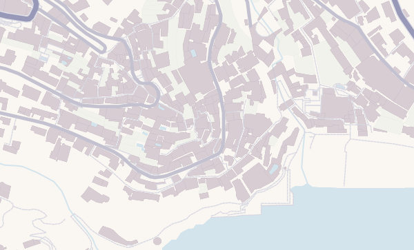 Positano map in Pastel Dream style