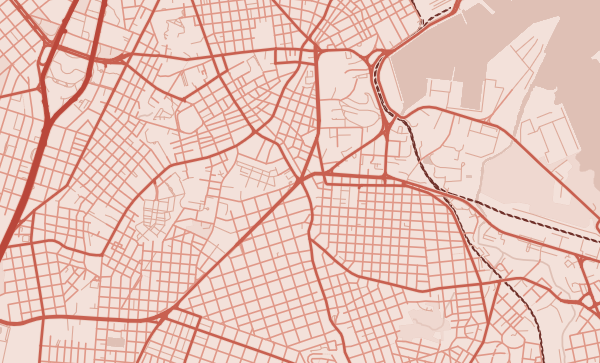 Havana map in Coral style