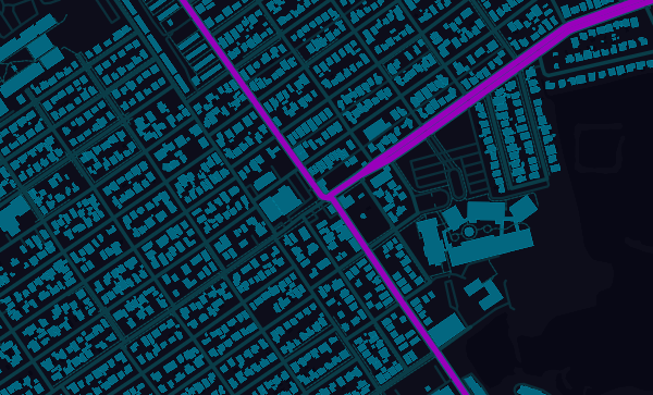 Key West map in Neon style